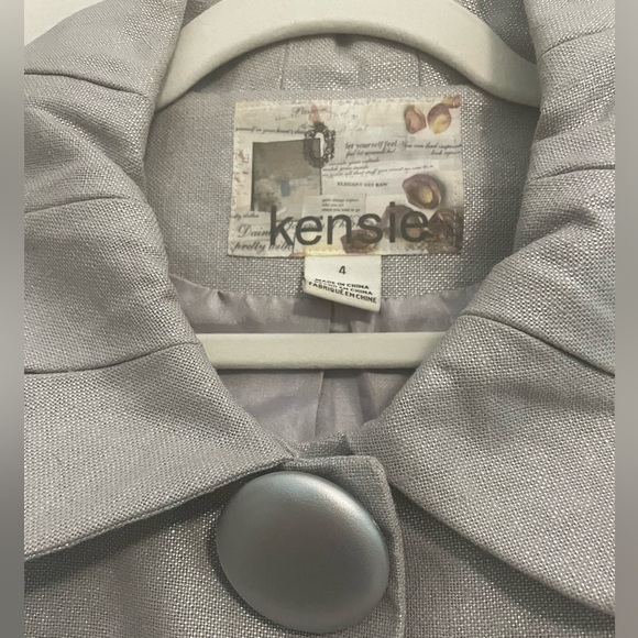 Kensie Silver Metallic Coat - Picture 4 of 5